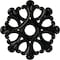 Ekena Millwork Angel Ceiling Medallion (Fits Canopies up to 4 3/8"), 20 7/8"OD x 3 5/8"ID x 1"P, Black Pearl CM20ANBPS - alternate 1